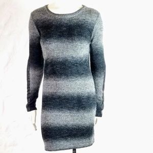 WGB By Walter Baker Blk/Gry Leather Sweater Dress